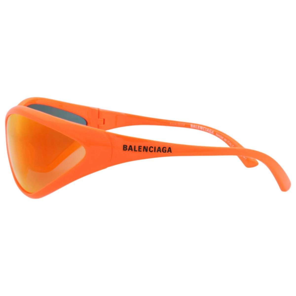Balenciaga Unisex    Orange  Shield  Sunglasses