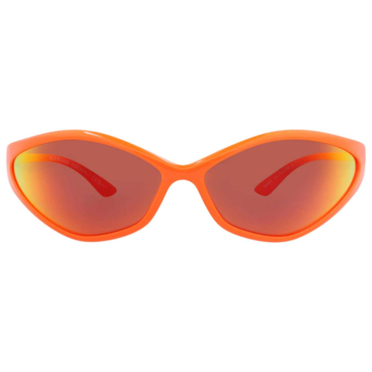 Balenciaga Unisex    Orange  Shield  Sunglasses