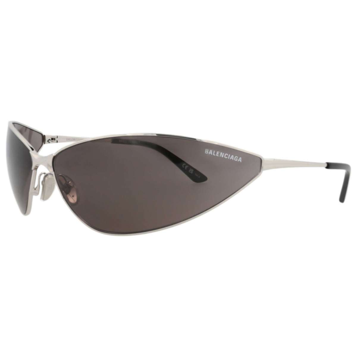Balenciaga Unisex    Silver  Shield  Sunglasses