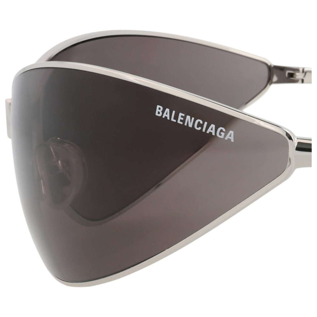 Balenciaga Unisex    Silver  Shield  Sunglasses