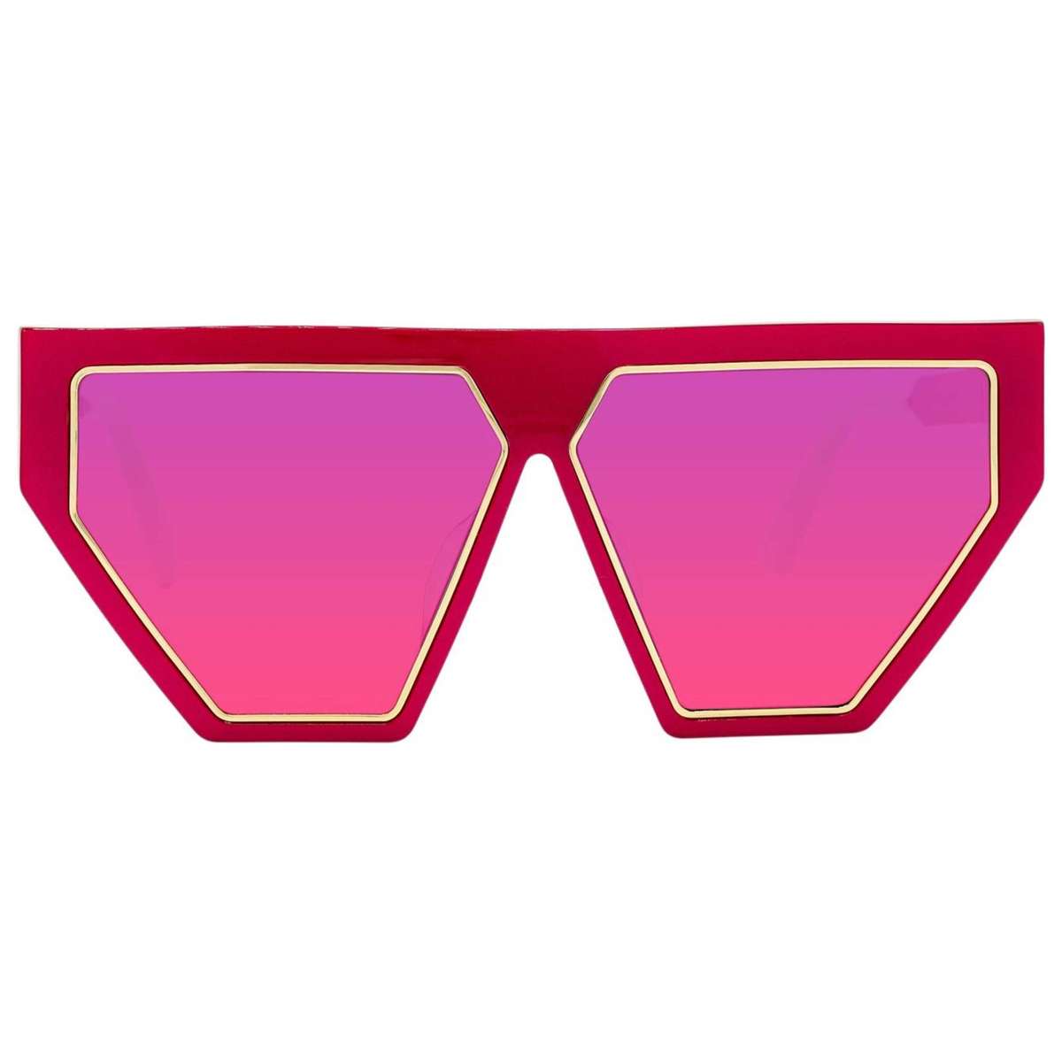 Irresistor Falcon  Women's    Red  Geometric  Sunglasses