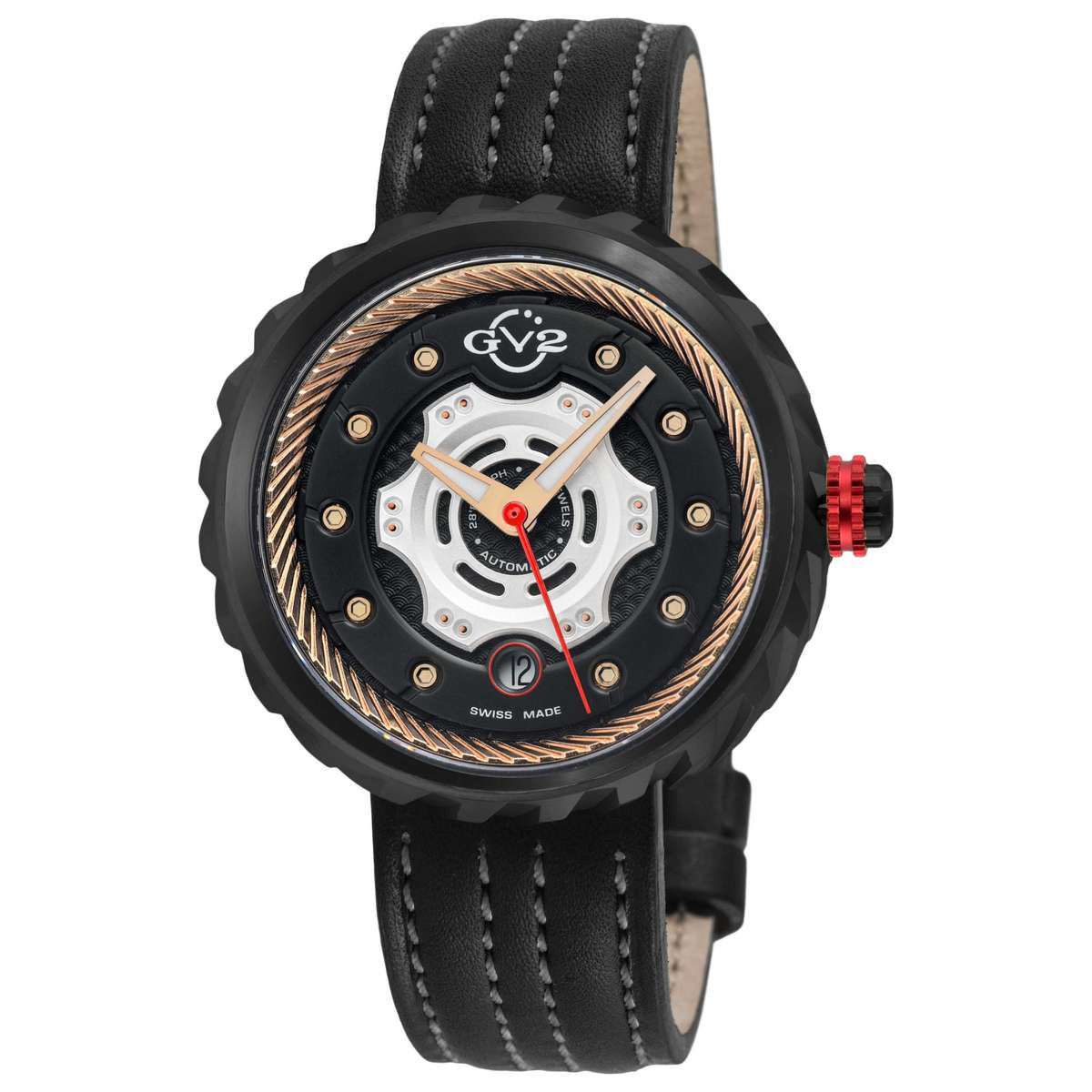 GV2 by Gevril Motorcycle  Automatic  Black Dial  Men's  Watch
