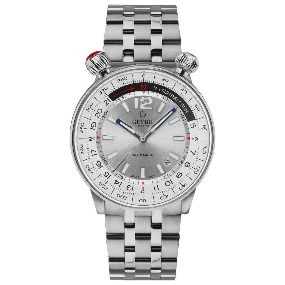 Gevril Wallabout  Automatic  Silver Dial  Men's  Watch
