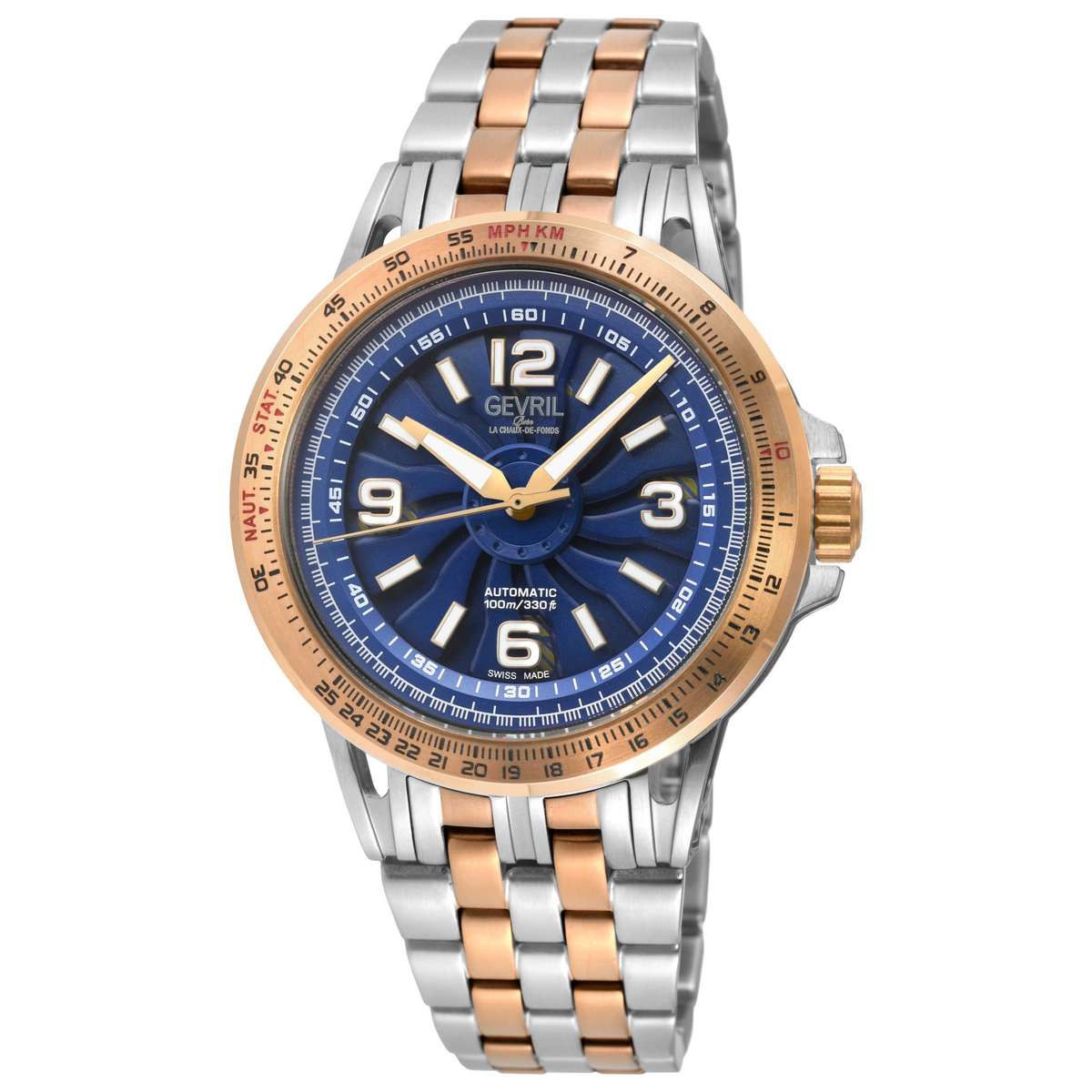 Gevril Wind Master  Automatic  Blue Dial  Men's  Watch