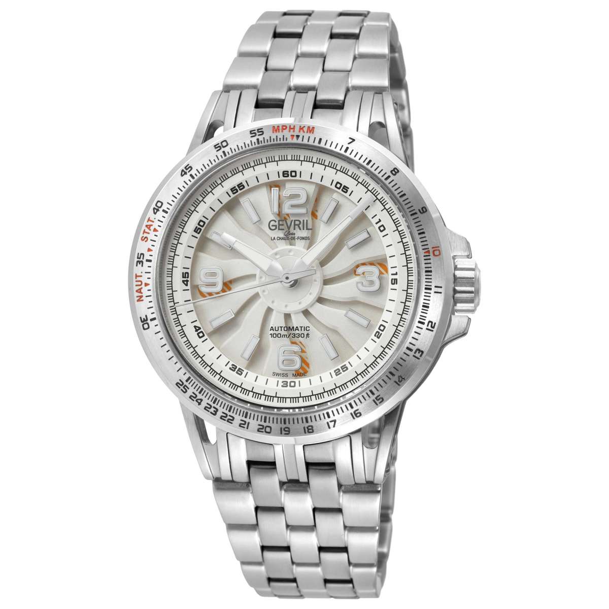 Gevril Wind master  Automatic  White Dial  Men's  Watch
