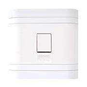 Lesco 2 Pole Flush Isolator Switch with Square Flush Cover and Hidden Indicator Light - Amperage:...