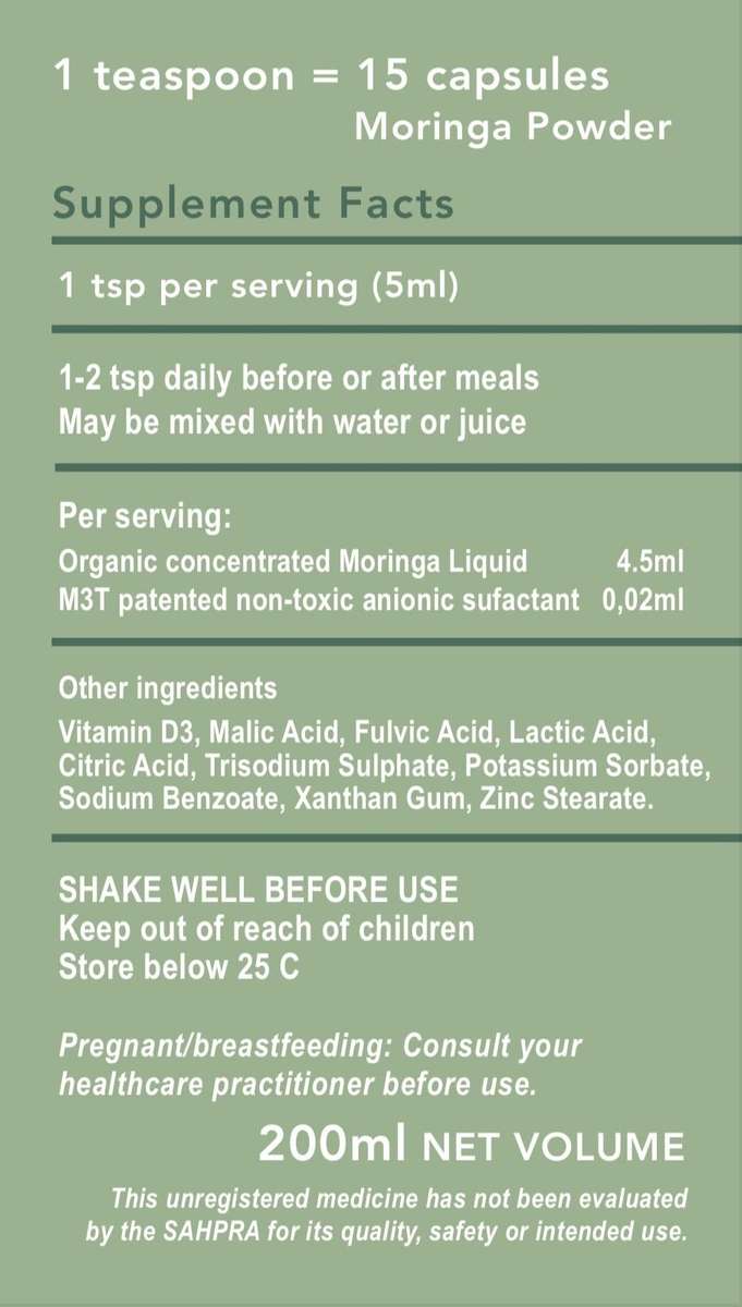 Ultimate Moringa Liquid Concentrate 200ml (3 Pack)