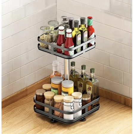 2-Tier Multifunctional Rotating Rack