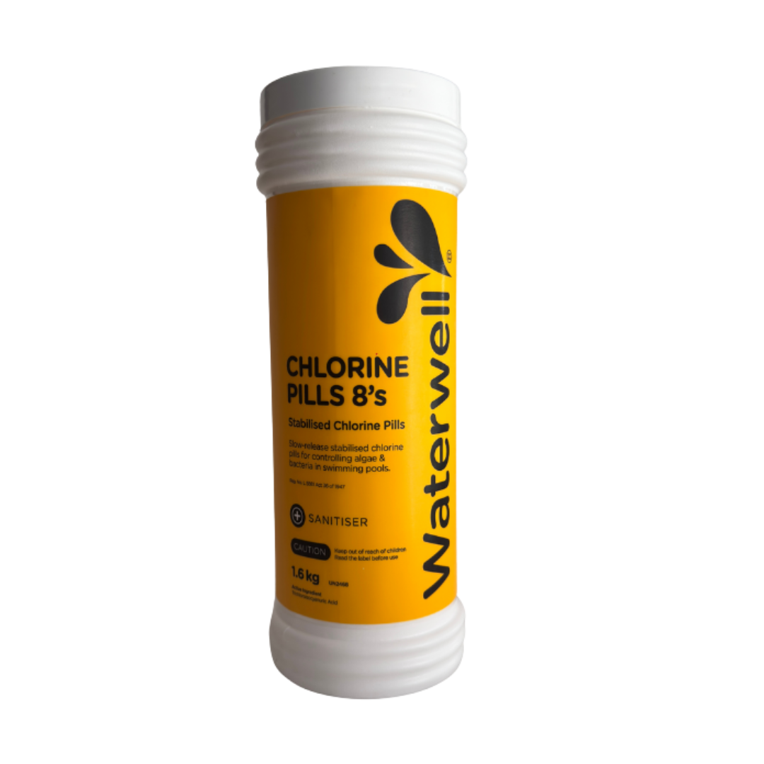 POOL CHLORINE PILLS WATERWELL 1,5KG  8'S