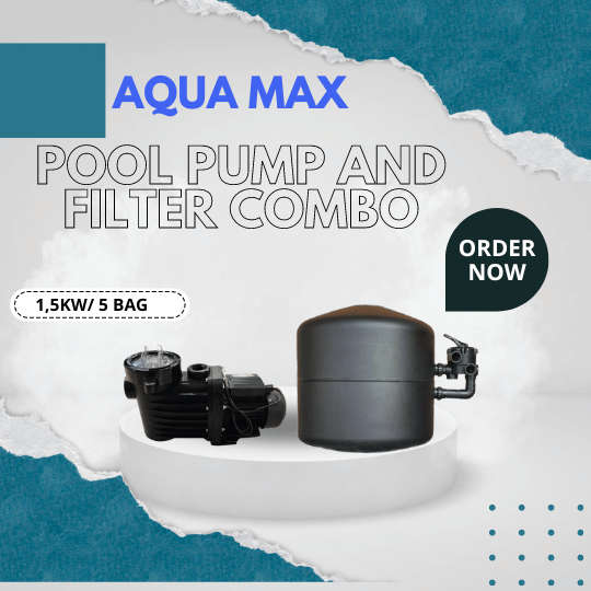 POOL PUMP AND FILTER AQUAMAX 1.5KW/5BAG (COMBO SPECIAL)