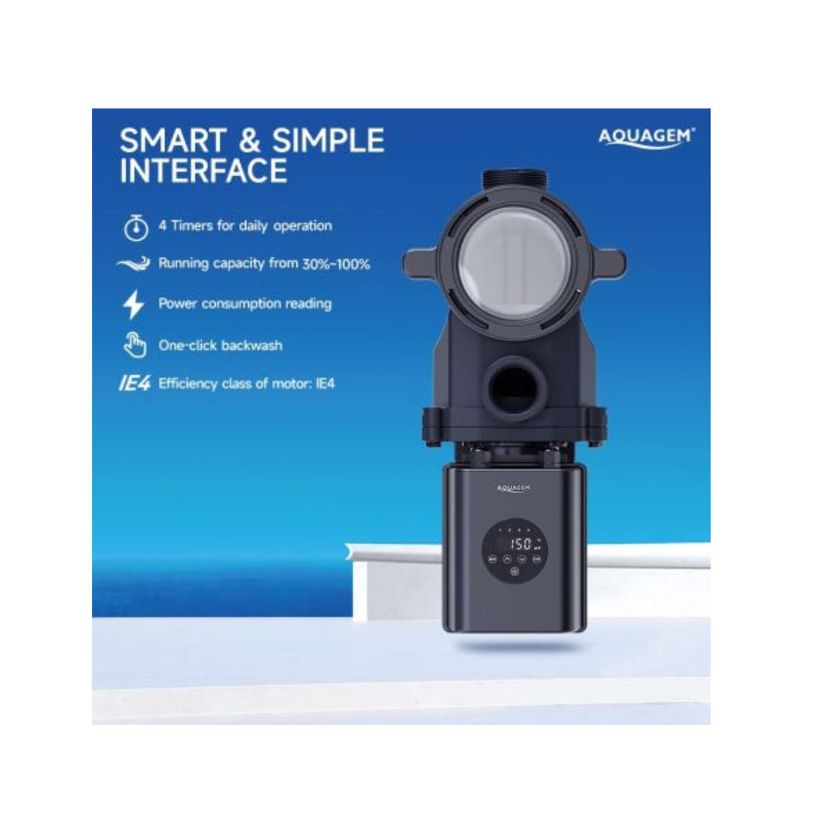 POOL PUMP AQUAGEM INVERECO DE-18 (FREE SHIPPING)