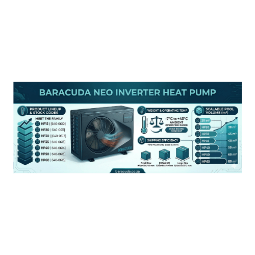 POOL INVERTA HEAT PUMP BARACUDA NEO HP60