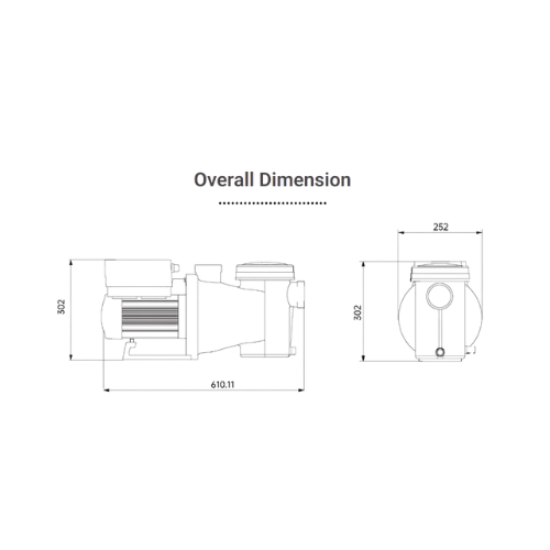 POOL PUMP AQUAGEM INVERTER INVERCAPTAIN (1.8KW) DCP18