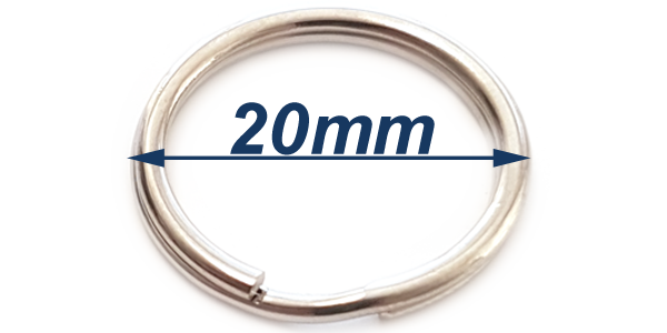 Key ring Split ring 20mm Stainless steel