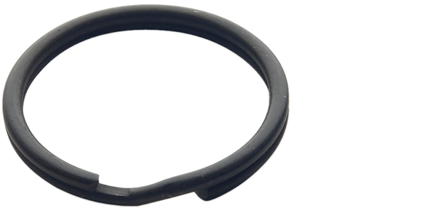 100pcs Split ring 25mm Black, Ring for keyring, Black keychain ring