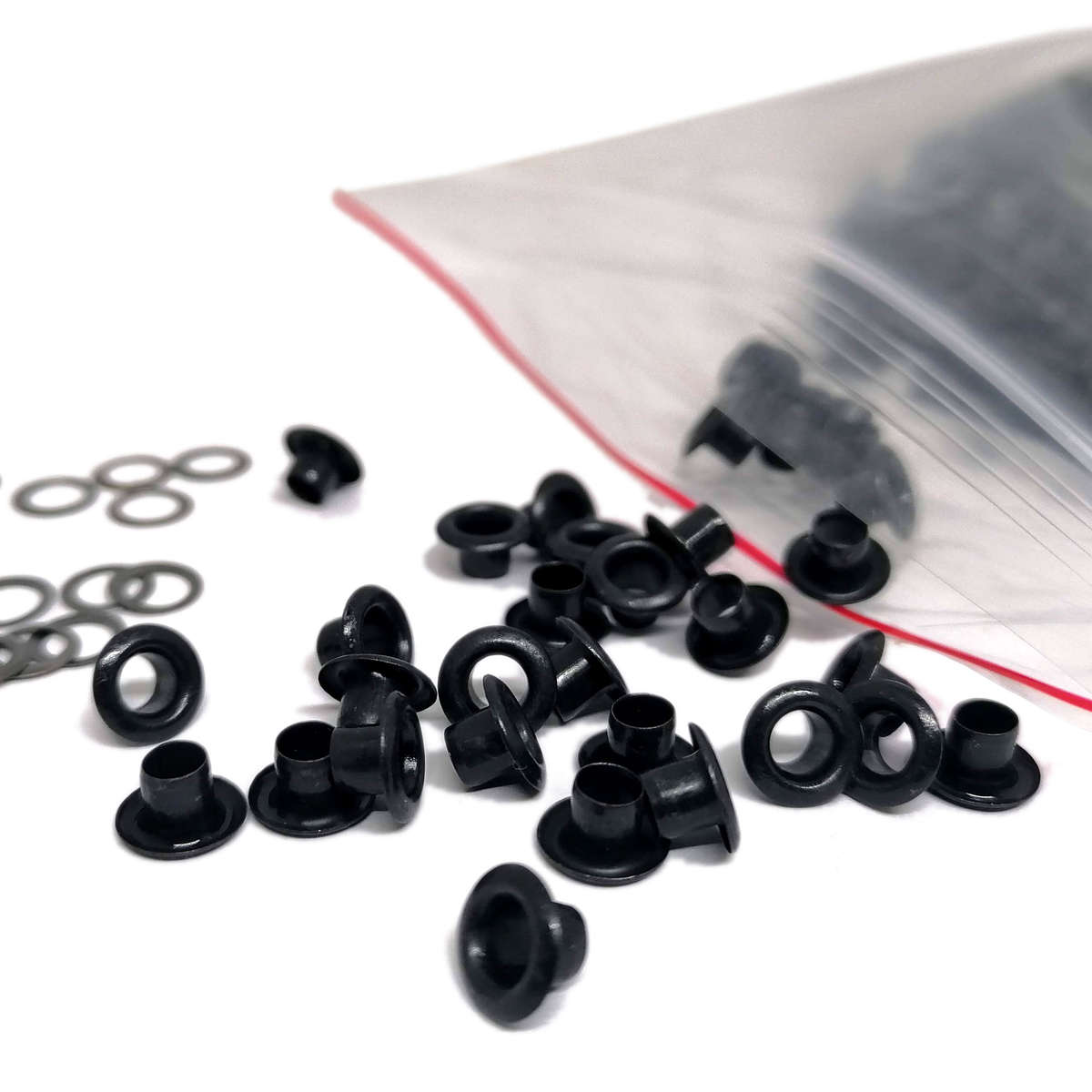 1000pcs Eyelet 4mm BLACK (ECONOMY) includes washer