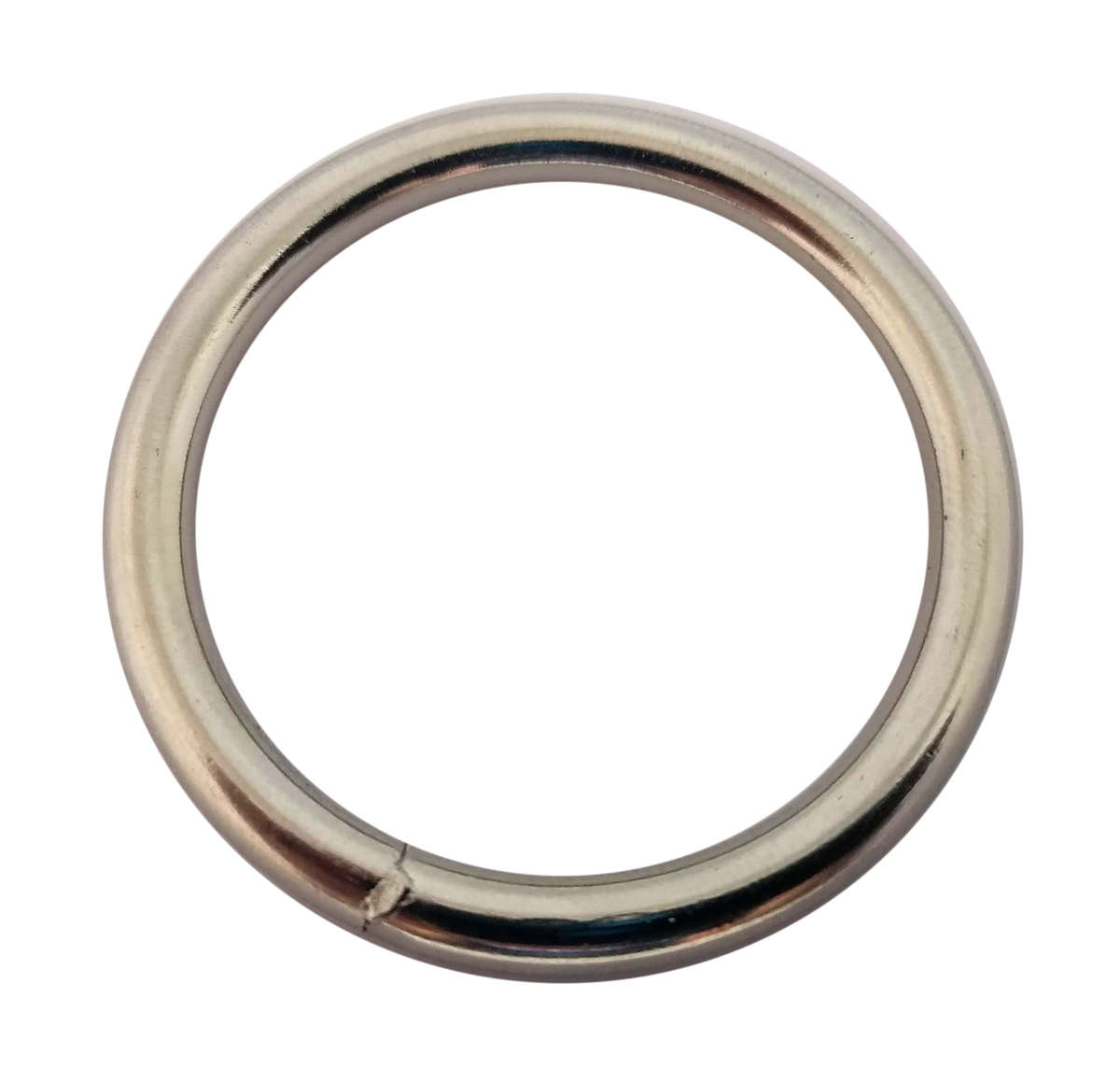 O Ring (50mm) WELDED Stainless steel, 5mm thickness, Silver colour, Heavy duty ORing