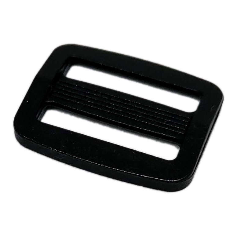 Buckle tri-glide 25mm, Black, Plastic