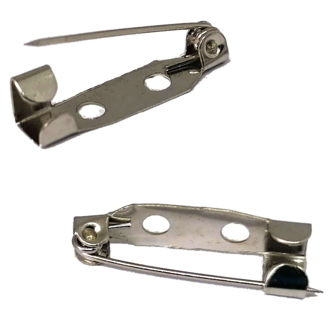 100pcs Brooch pin 25mm, Back safety clasp, pin back for badges, name badge pin