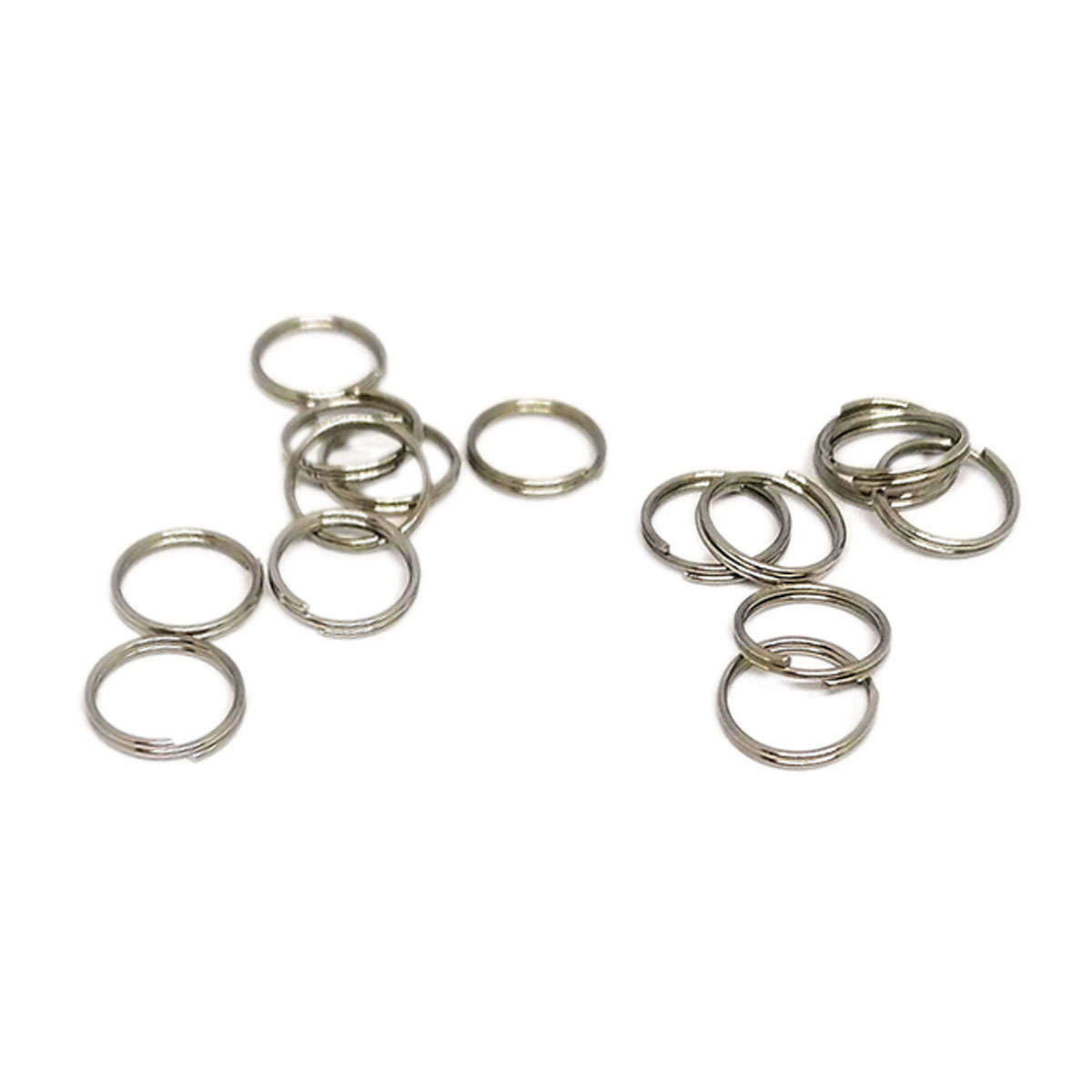 100pcs Stainless Steel Split Ring - Secure and Durable, 8mm Diameter