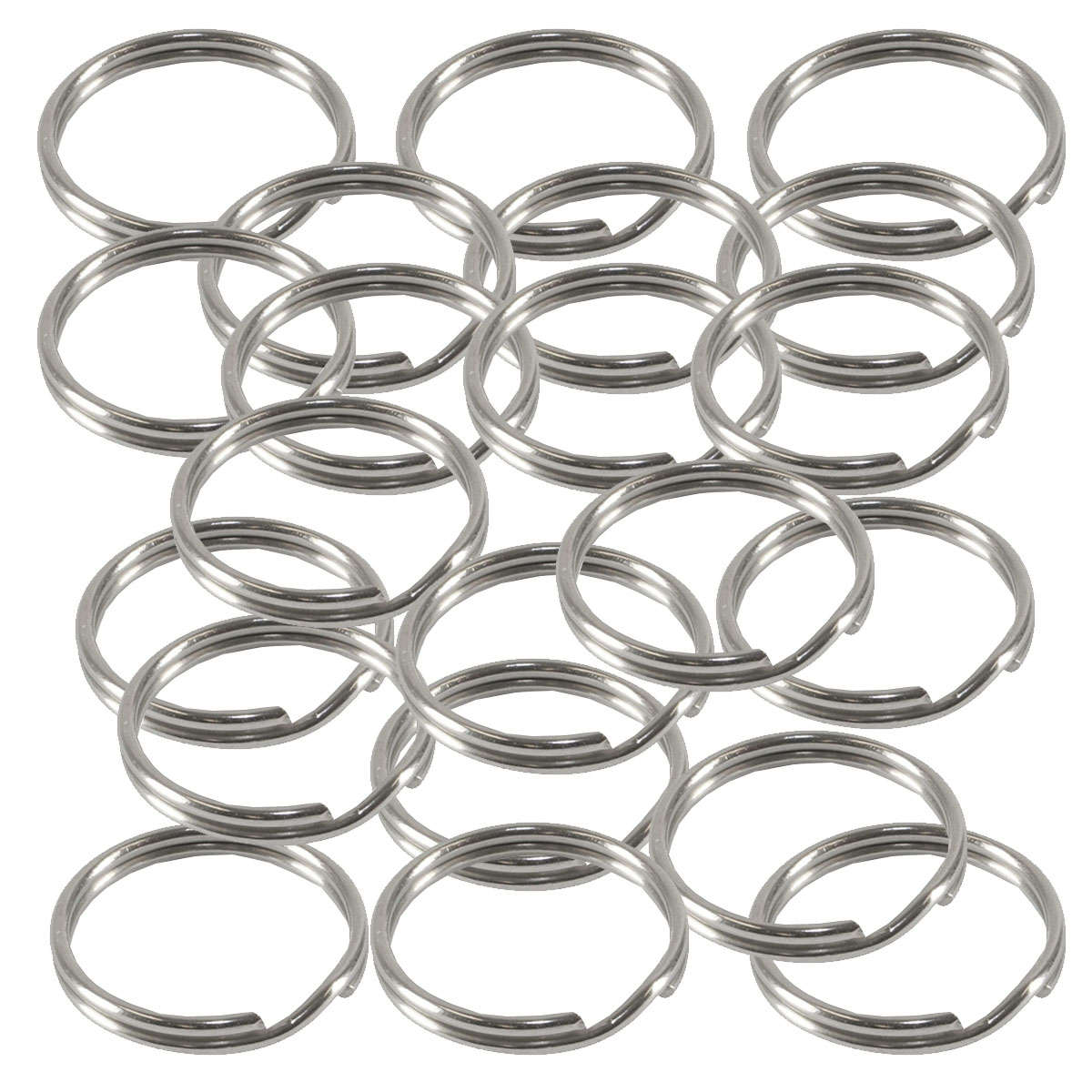 100pcs 16mm nickel plated split ring for keyrings. (Silver)