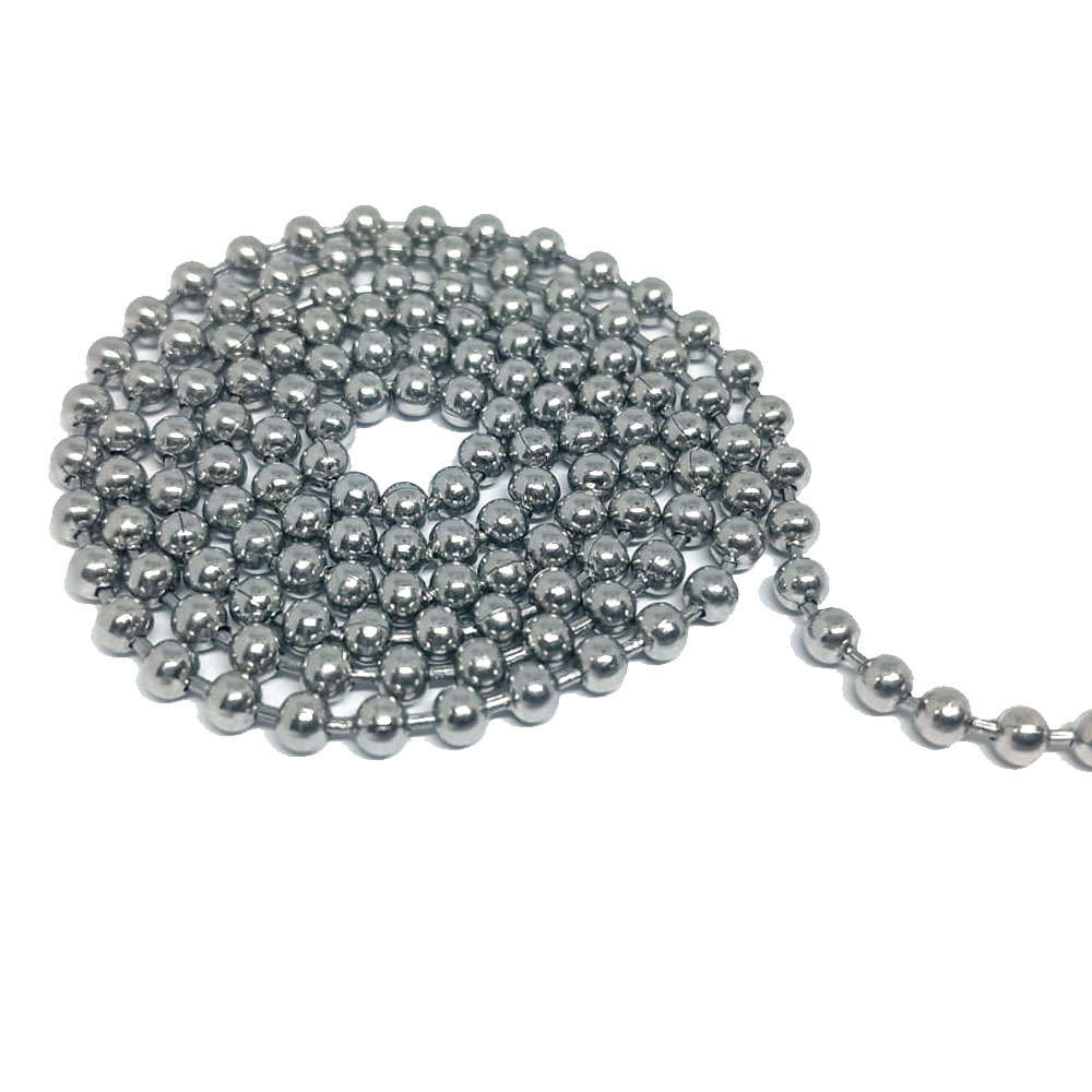 100m Ball chain, Stainless steel, 1.5mm (per meter)