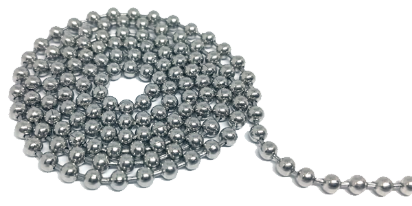 100m Ball chain, Stainless steel, 1.5mm (per meter)