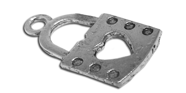 Charm, 8 Identical Padlock hearts