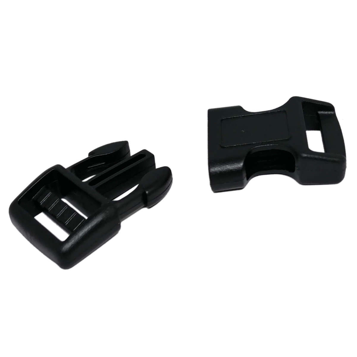 25pcs Buckle 38mm, Black, Quick release, Plastic