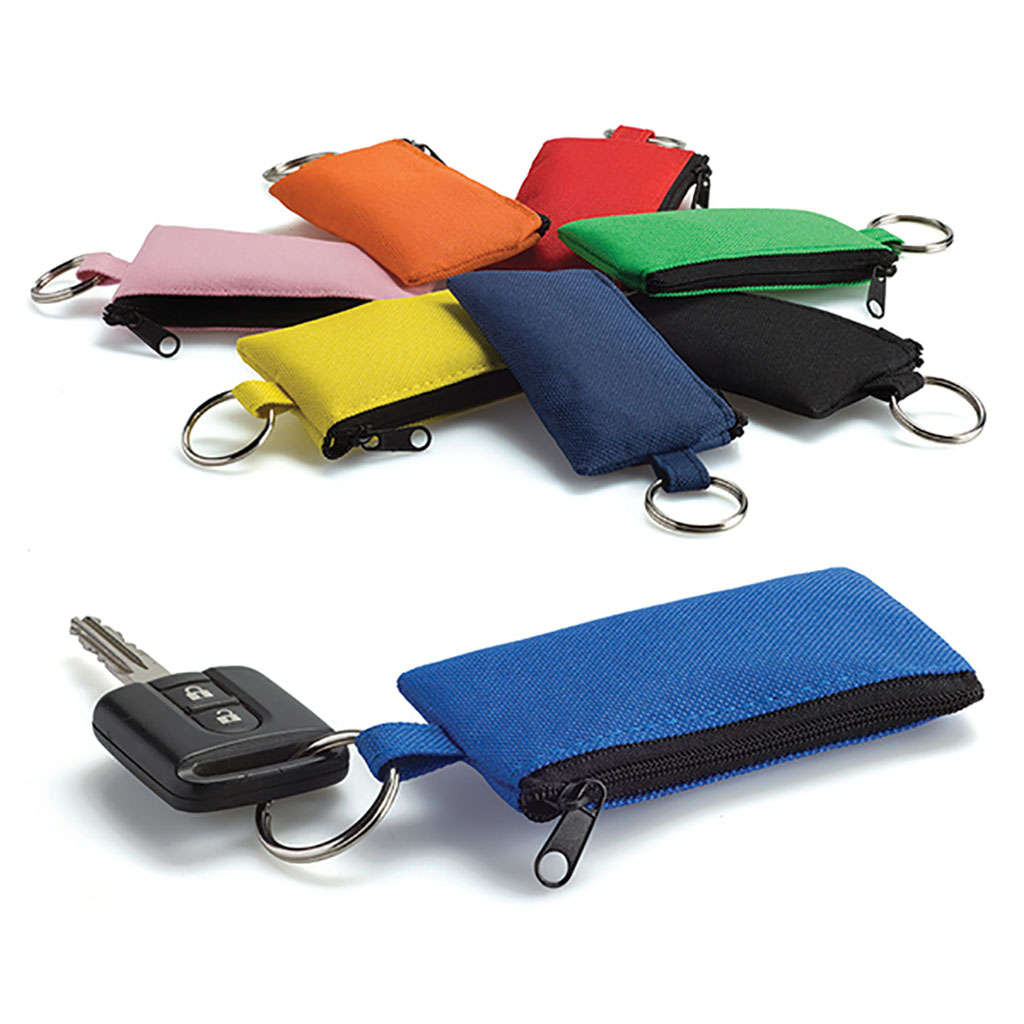 Purse keyring with zipper