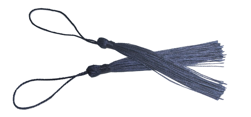 10pcs Navy Blue Tassel, Thread 80mm with loop