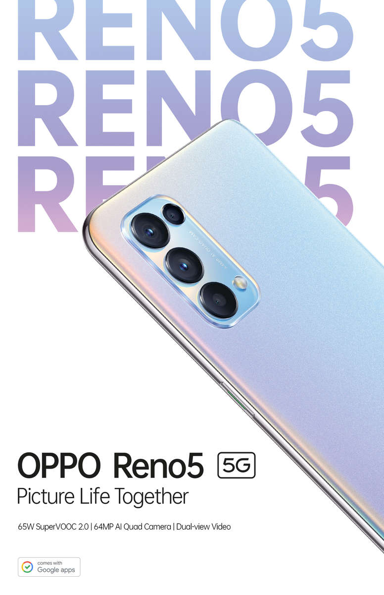 Oppo Reno5 5G 128GB Dual Sim - Galactic Silver