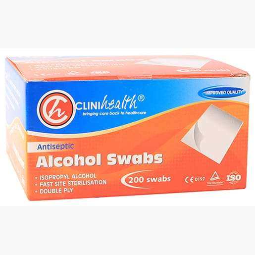 ALCOHOL SWABS CLINIHEALTH 200