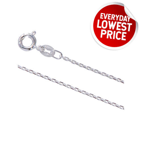 Silver Anchor Link 040 Essential Chain (1mm)45cm
