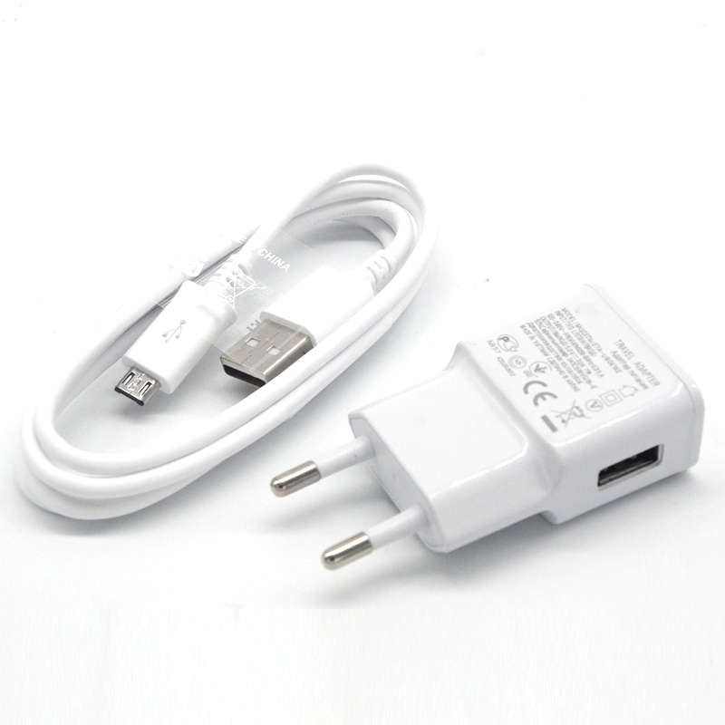 2A Travel Charger & USB Sync Cable Compatible Samsung Galaxy S3/S4/S5/S6 Note 1/2/3/4/5 with Micro-U