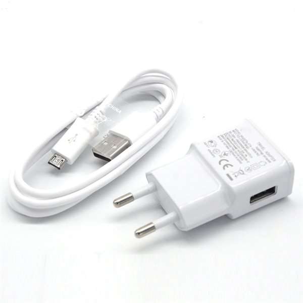 2A Travel Charger & USB Sync Cable Compatible Samsung Galaxy S3/S4/S5/S6 Note 1/2/3/4/5 with Micro-U