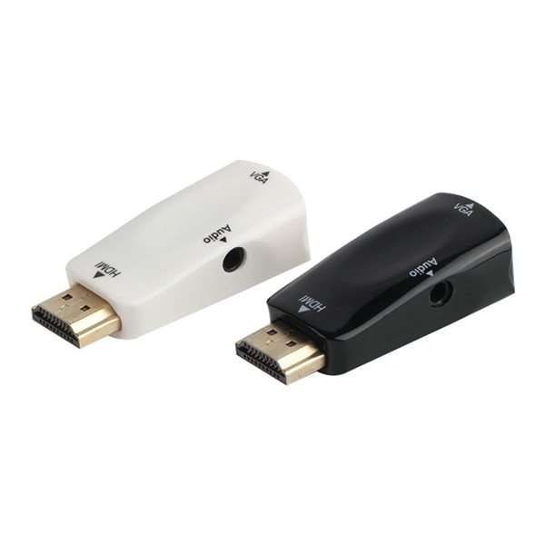 HDMI to VGA with Audio Cable HDMI to VGA Adapter Male to Female 1080p HDMI to VGA Converter For PC/T