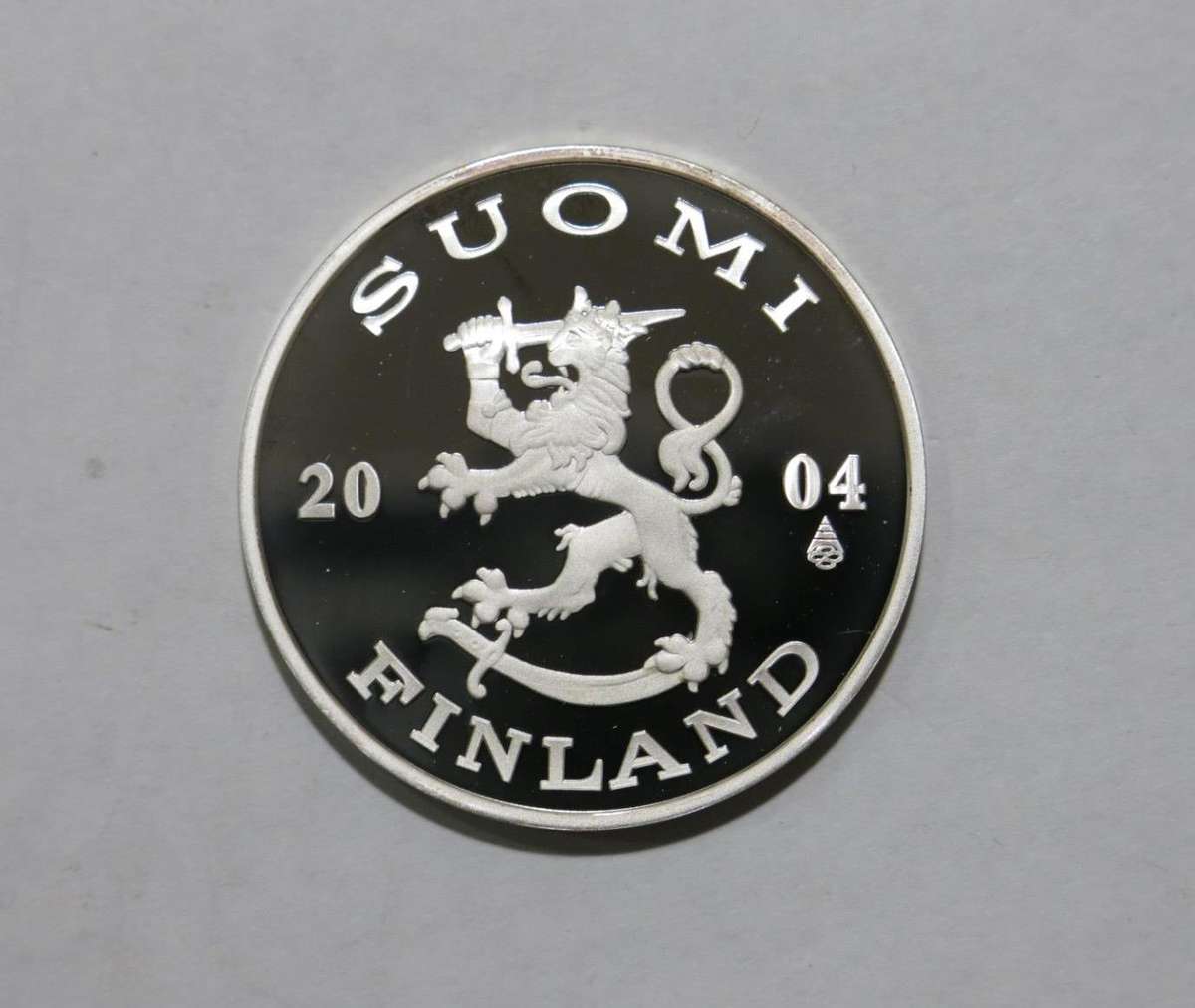 2004 Finland gilded Lynx Special Edition Silver Coin gem proof UNC