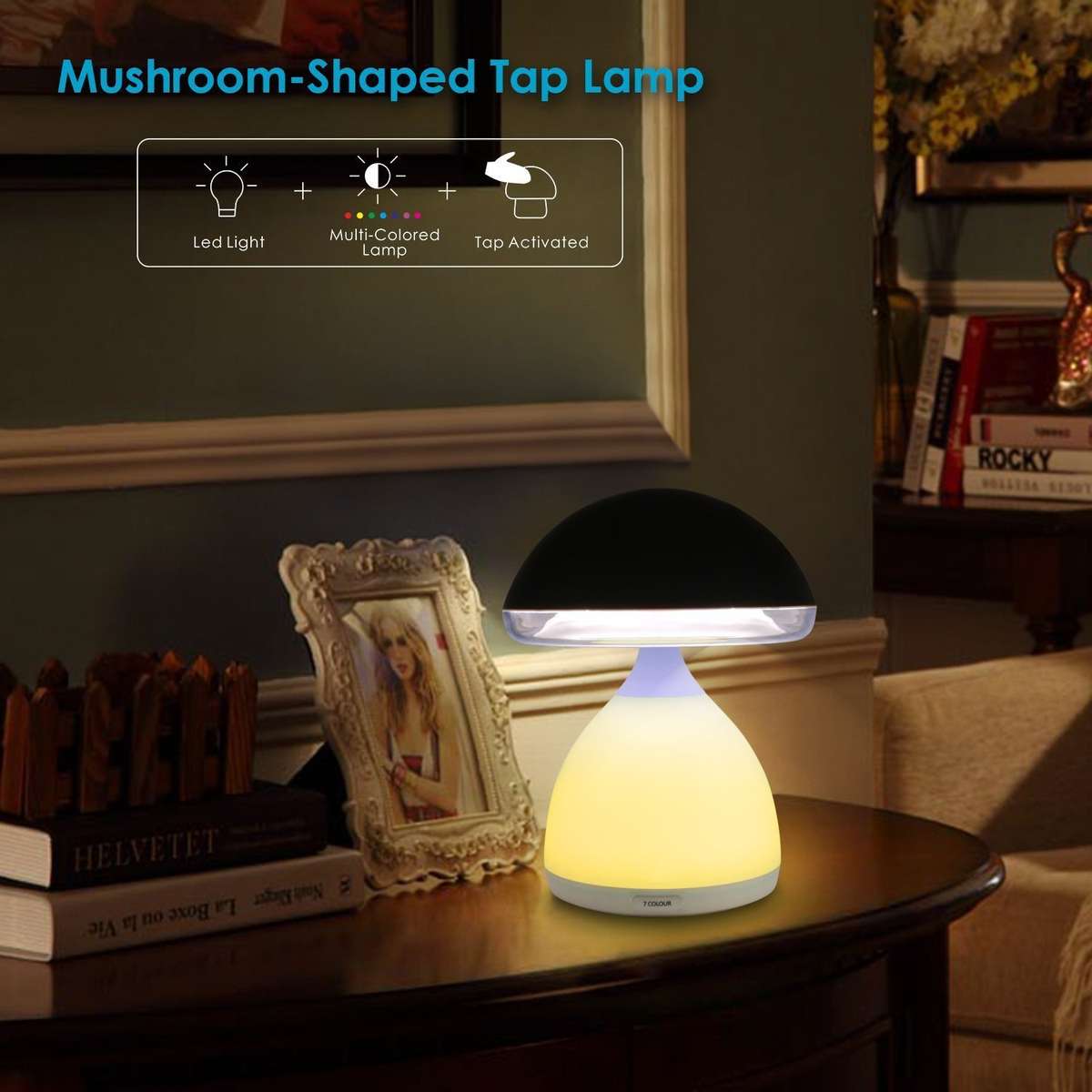 Mushroom Led Table Bedside Lamp .