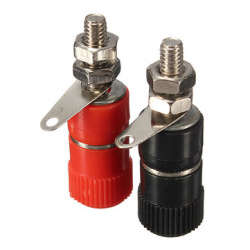 4Pcs Speaker Terminal Binding Post Banana Plug Socket Connector