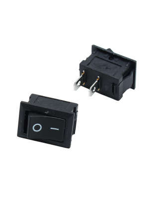 10mmx15mm Spst 2pin On/off G130 Boat Rocker Switch 3A/250V Black