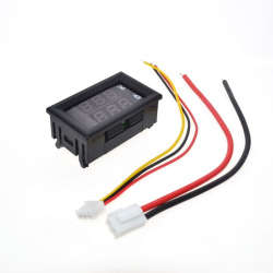 DC 0-100V 10A Digital Voltmeter Ammeter Dual Display Gauge 0.28" Red Blue LED