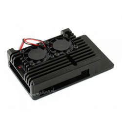 Aluminium Alloy Case for Raspberry Pi 4 Dual Cooling Fans