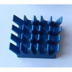 Aluminium Heatsink Flared 14x14x6mm blue