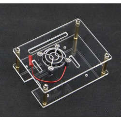 Single Layer Raspberry Pi 5/4/3/2 Model B Acrylic Case with Cooling Fan