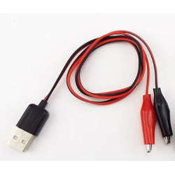 Crocodile Clips with Male USB Connector Test Lead