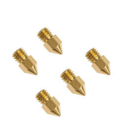 MK8 0.4mm Copper M6 Thread Extruder Nozzle For 3D Printer 5 pack
