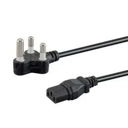 Power Cable 3 Pin Plug to Kettle Cord / IEC C13 Plug 1 Meter