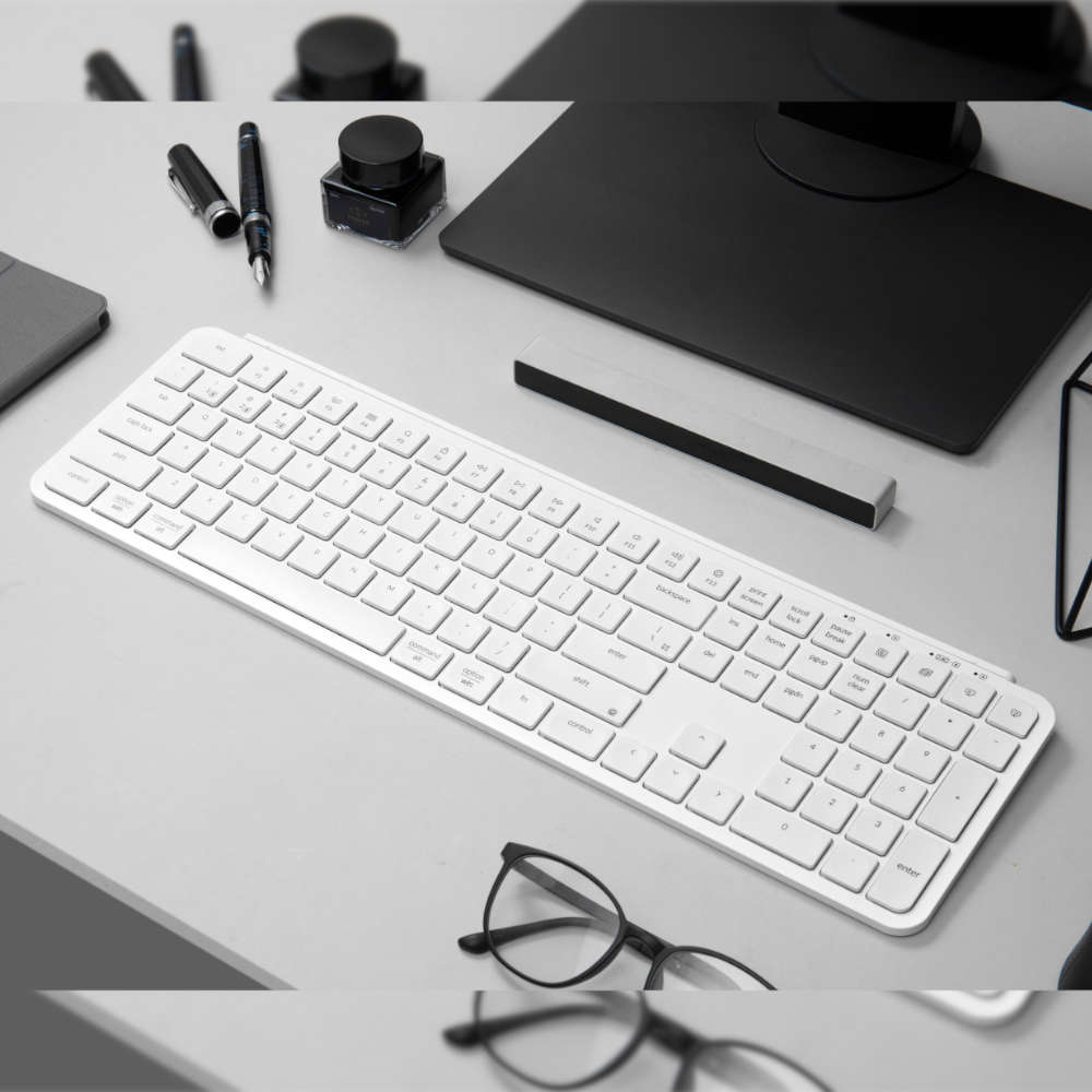 Keychron B6 Pro Ultra-Slim 100% Wireless Keyboard  Ivory White