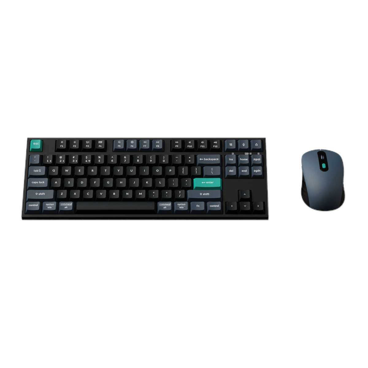 Keychron B33 80% TKL Wireless Keyboard and Mouse Combo  Black/Green